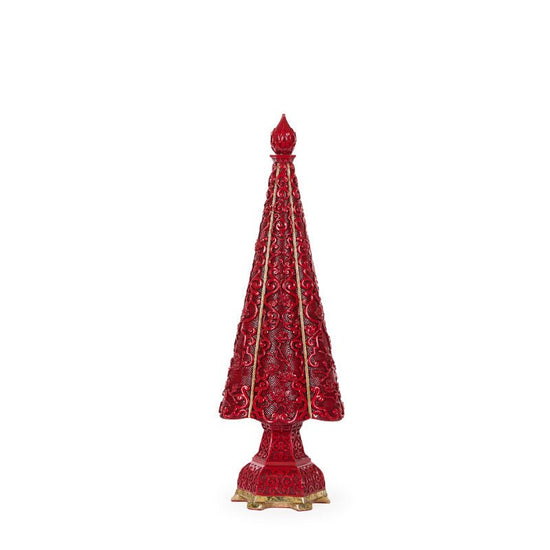 Red Carved Christmas Tree - My Christmas