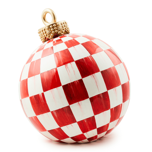 Red Check Large Tabletop Ornament - My Christmas
