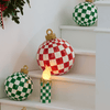 Red Check Large Tabletop Ornament - My Christmas