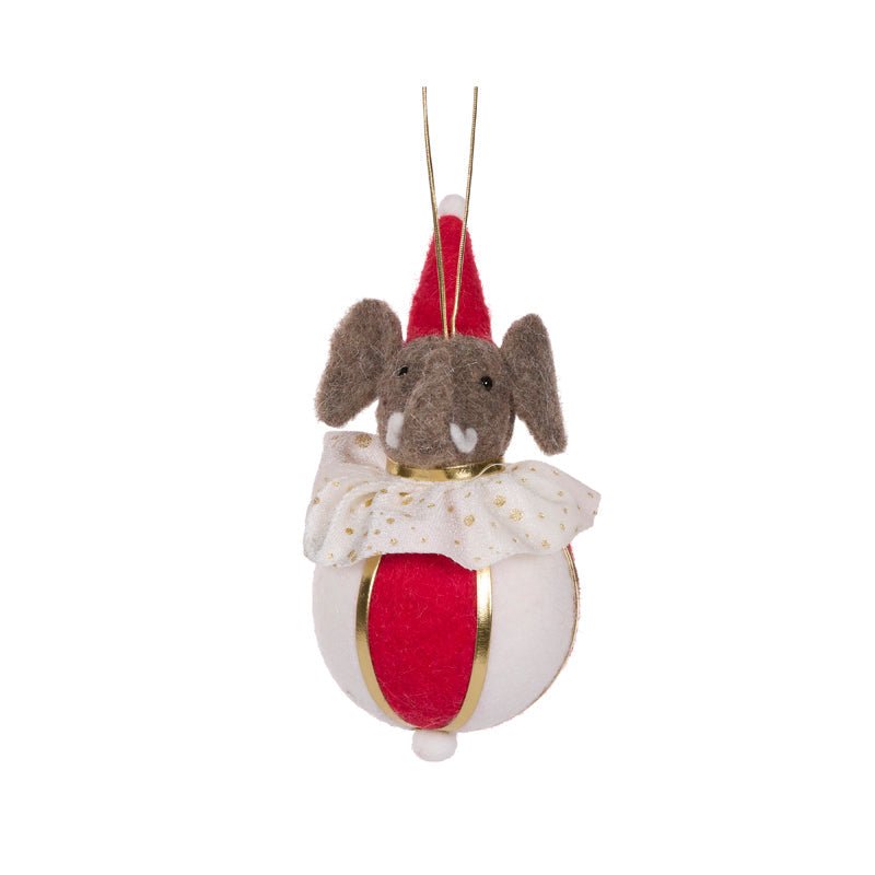 Red Circus Elephant Bauble - My Christmas