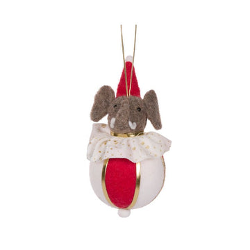 Red Circus Elephant Bauble - My Christmas