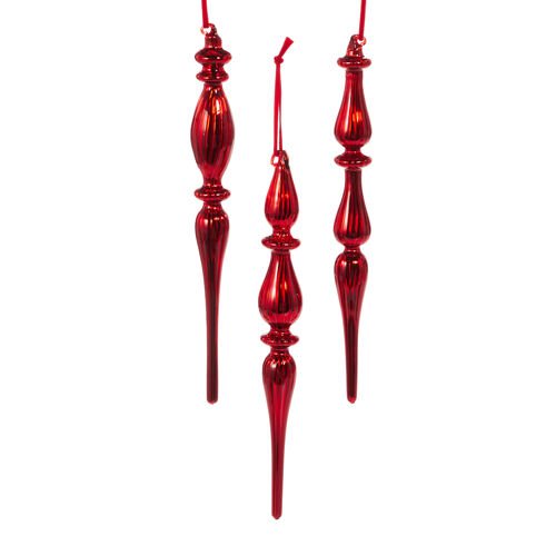 Red Finial - Box of 3 - My Christmas