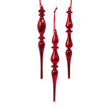 Red Finial - Box of 3 - My Christmas