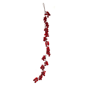 Red Flocked Berry Garland - My Christmas