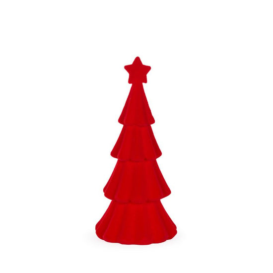 Red Flocked Tree - 30cm - My Christmas