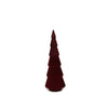 Red Flocked Tree with Burgundy Glitter Details - Small - My Christmas