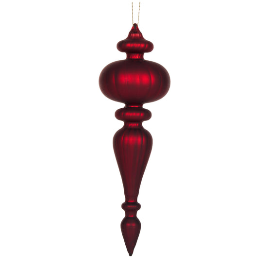 Red Frosted Finial - My Christmas