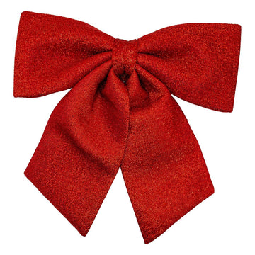 Red Glitter Bow with Loop - My Christmas