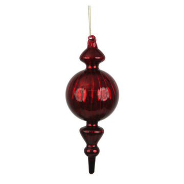 Red Mercury Glass Finial - My Christmas