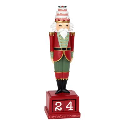 Red Nutcracker with Countdown - My Christmas