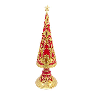 Red Ornate Tree with Jewels - My Christmas