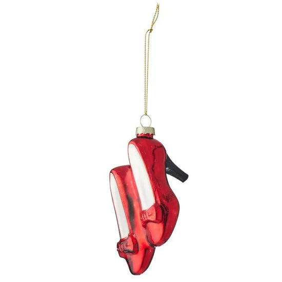Red Ruby Slipper Glass Ornament - My Christmas