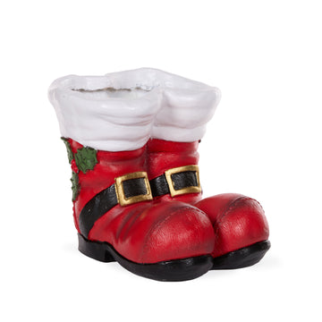 Red Santa Boots Planter - My Christmas
