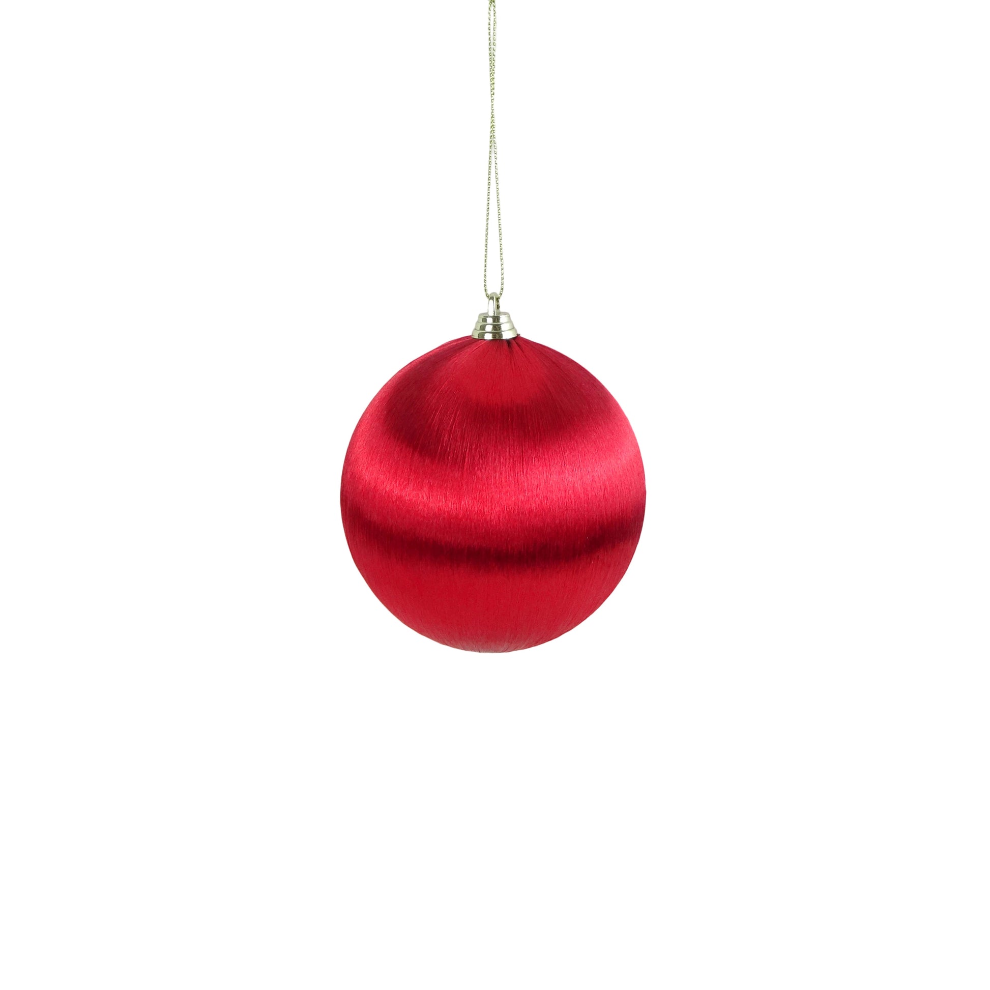 Red Satin Wrap Bauble - My Christmas