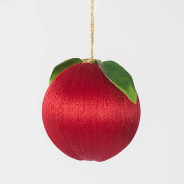 Red Silk Fruit Bauble - My Christmas