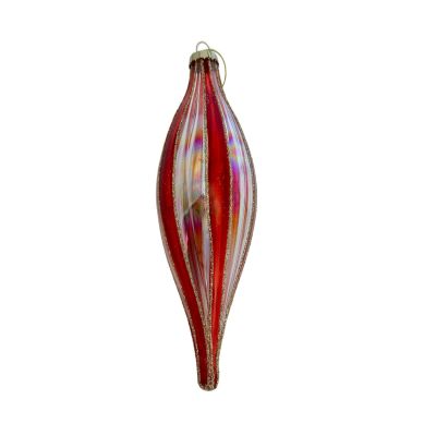 Red Sleek Long Drop Ornament - My Christmas