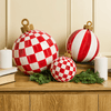 Red Stripe Medium Tabletop Ornament - My Christmas