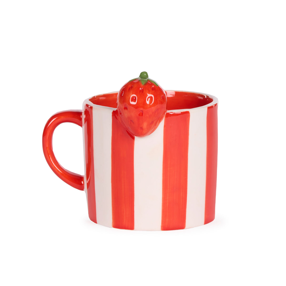 Red Stripe Strawberry Mug - My Christmas