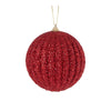 Red Textured Rib Bauble - Various Sizes - My Christmas