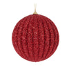Red Textured Rib Bauble - Various Sizes - My Christmas