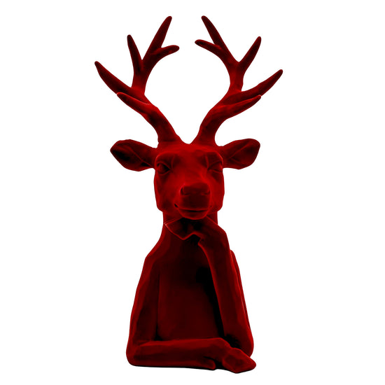 Red Velvet Deer Head - My Christmas