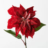Red Velvet with Glitter Poinsettia - My Christmas