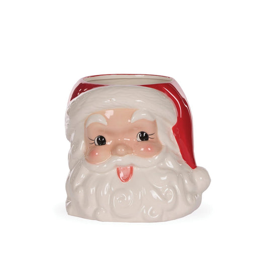 Red Vintage Santa Pot - My Christmas