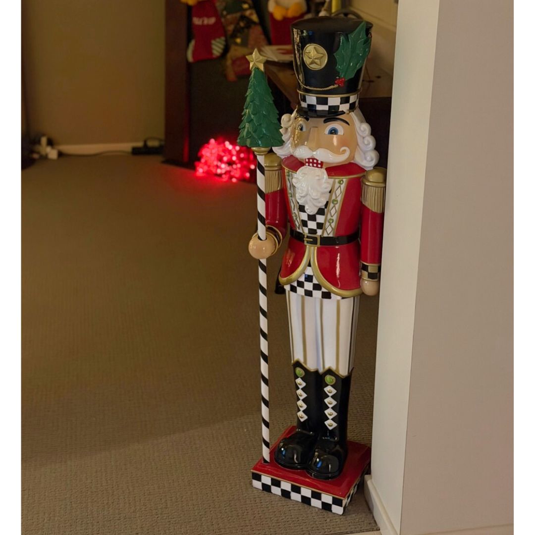 Red, White and Black Nutcracker - 111cm - My Christmas