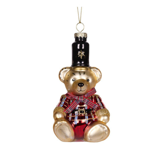 Regal Tartan Bear Ornament - My Christmas