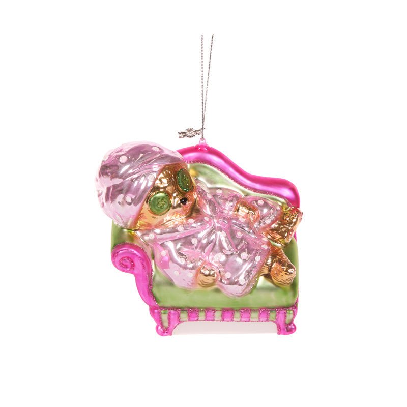 Relaxing Cucumber Cat Ornament - My Christmas