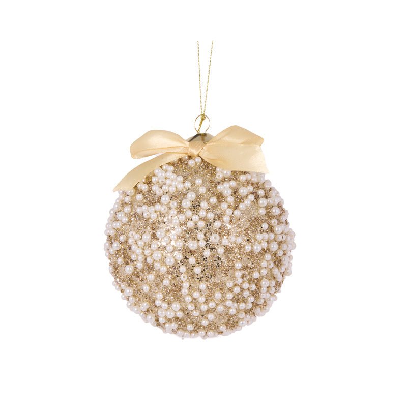 Ribboned Pearl Bauble - My Christmas