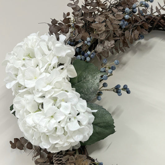 White Hydrangea Wreath