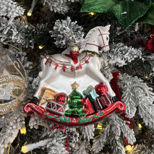 Rocking Horse Glass Ornament - My Christmas