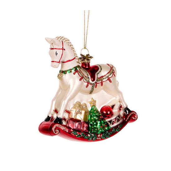 Rocking Horse Glass Ornament - My Christmas