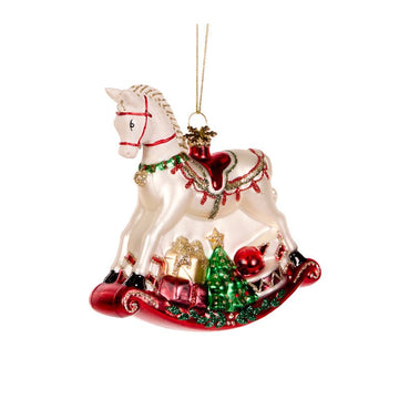 Rocking Horse Glass Ornament - My Christmas