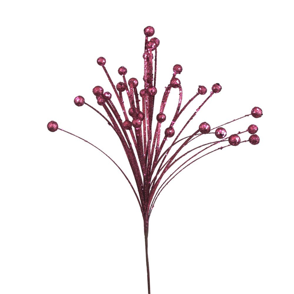 Rose Pink Glitter Bauble Spray - My Christmas