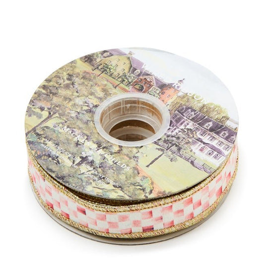 Rosy Check Ribbon - 1" - My Christmas