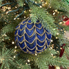 Royal Blue Pleated Bauble - My Christmas