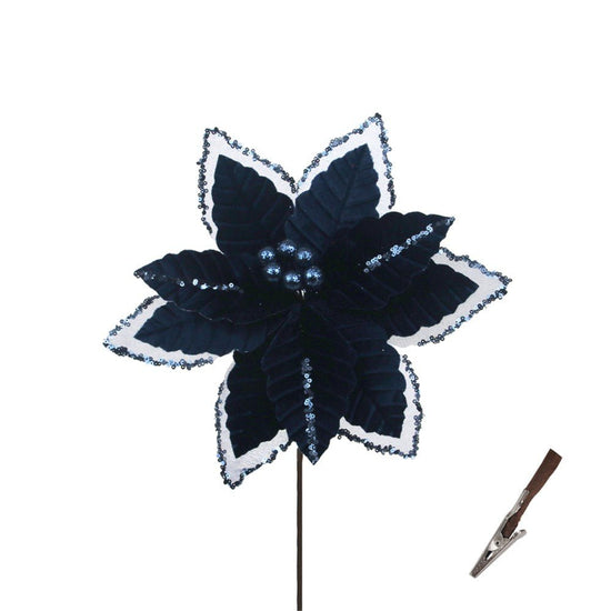 Royal Blue Poinsettia - My Christmas