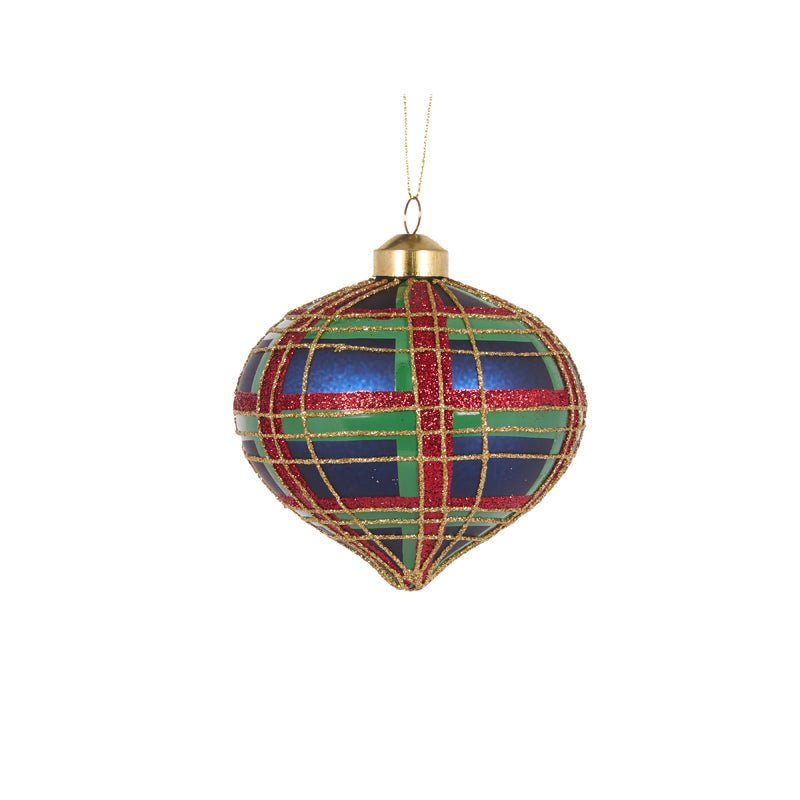 Royal Tartan Onion Bauble - My Christmas