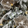 Sage Faux Dupioni Check Ribbon - My Christmas