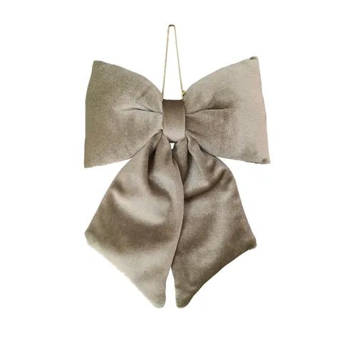 Sage Velvet Bow Decoration - Small - My Christmas