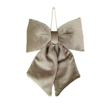 Sage Velvet Bow Decoration - Small - My Christmas