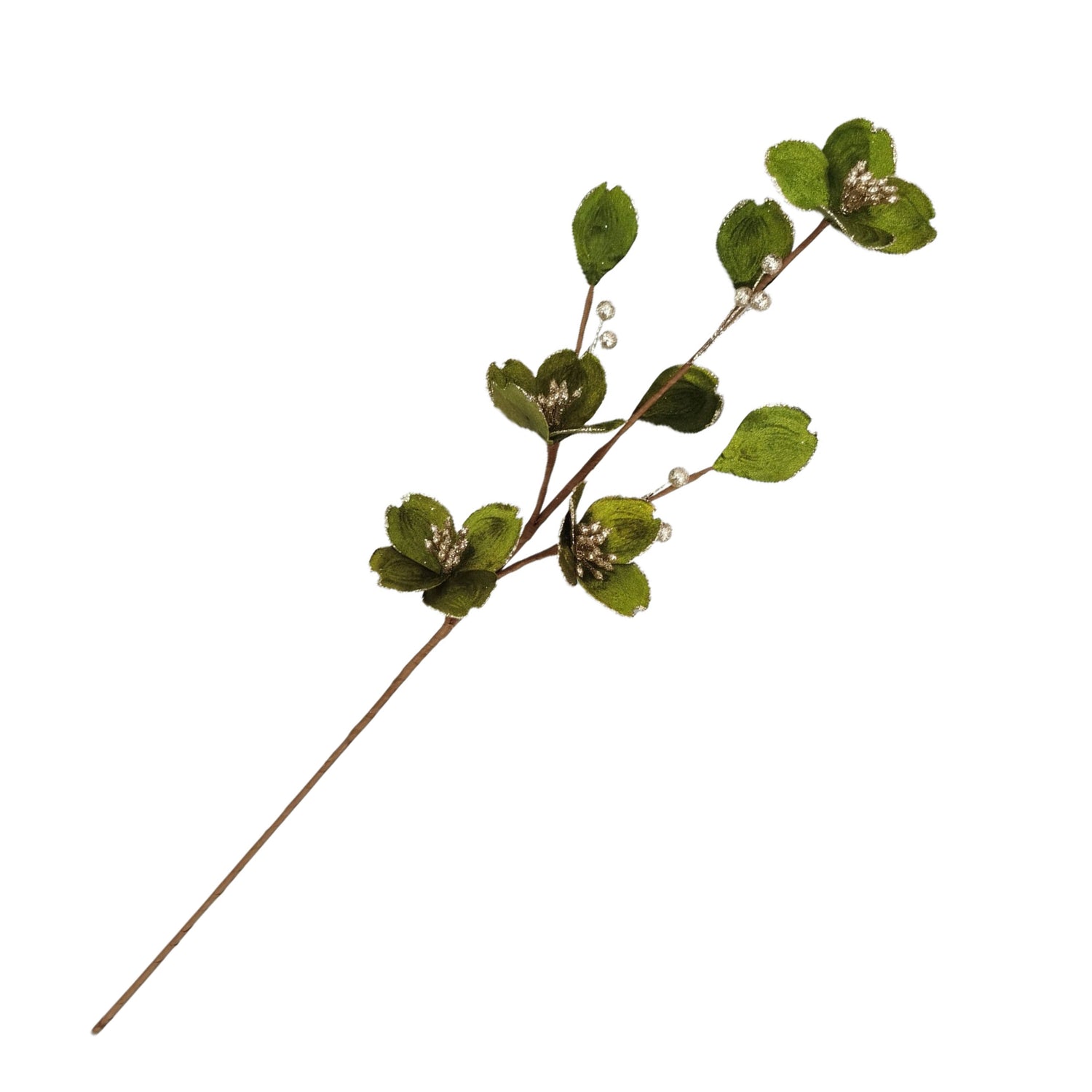 Sage Velvet Petal Spray - My Christmas