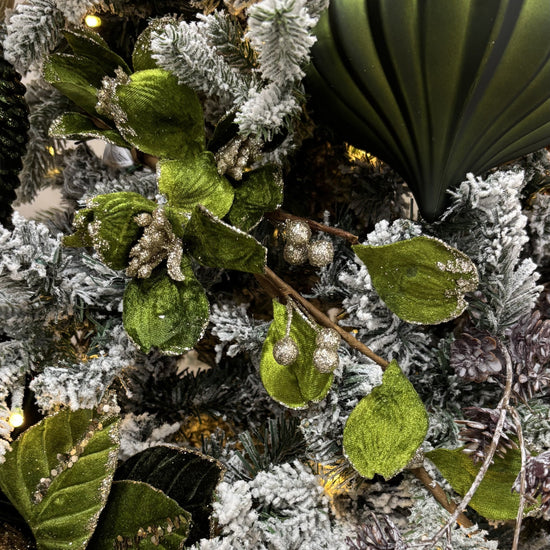 Sage Velvet Petal Spray - My Christmas