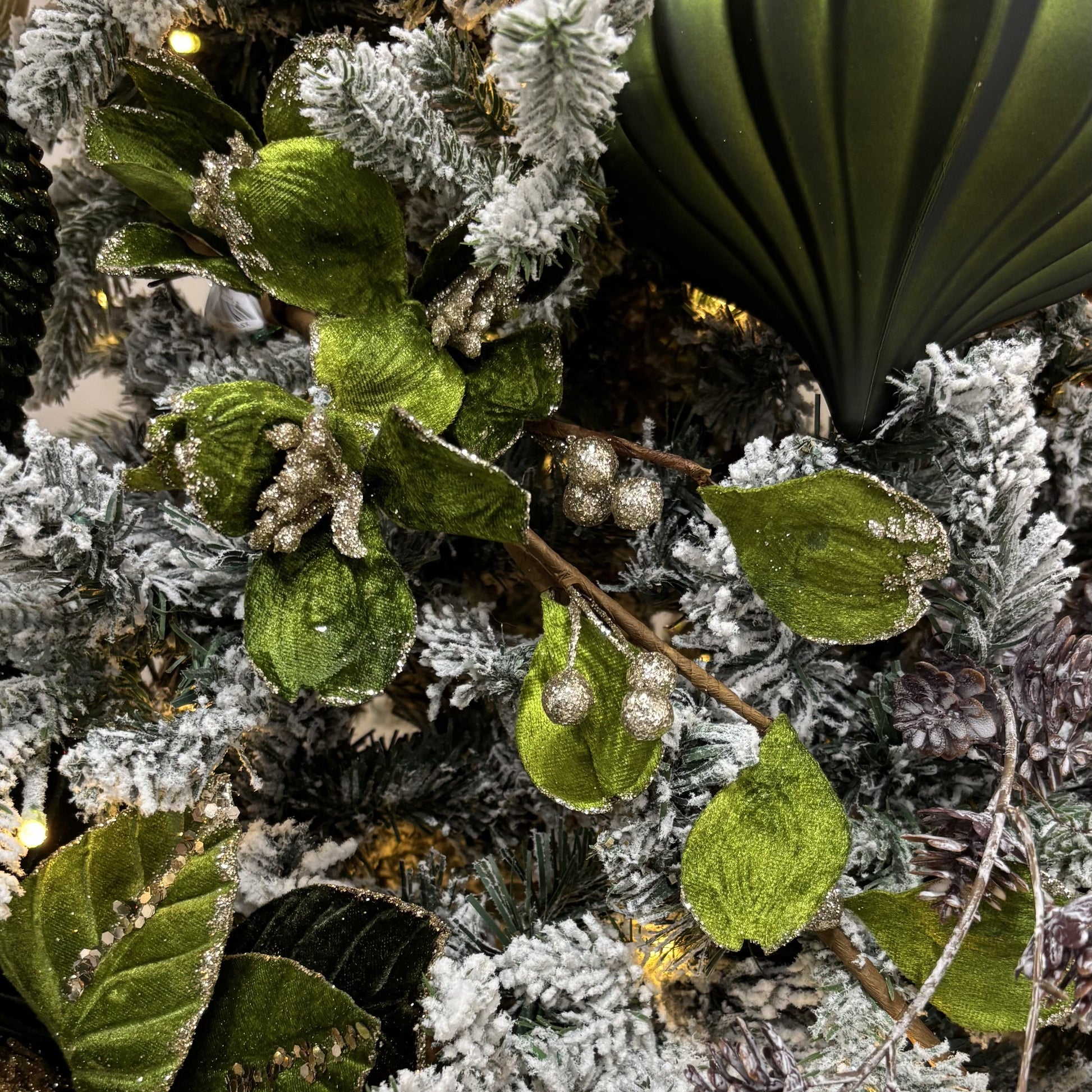 Sage Velvet Petal Spray - My Christmas