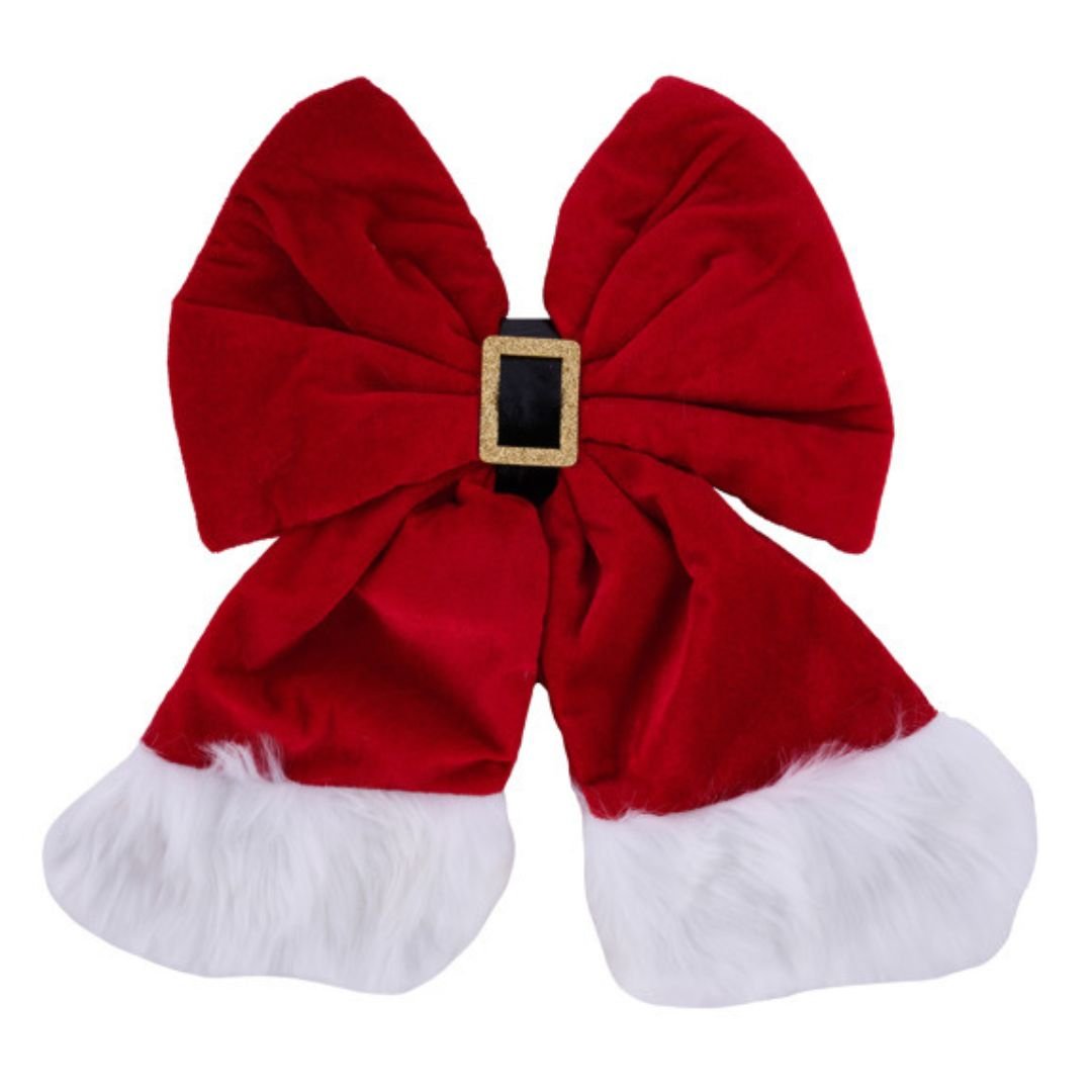Santa Belt Buckle Bow - Medium - My Christmas