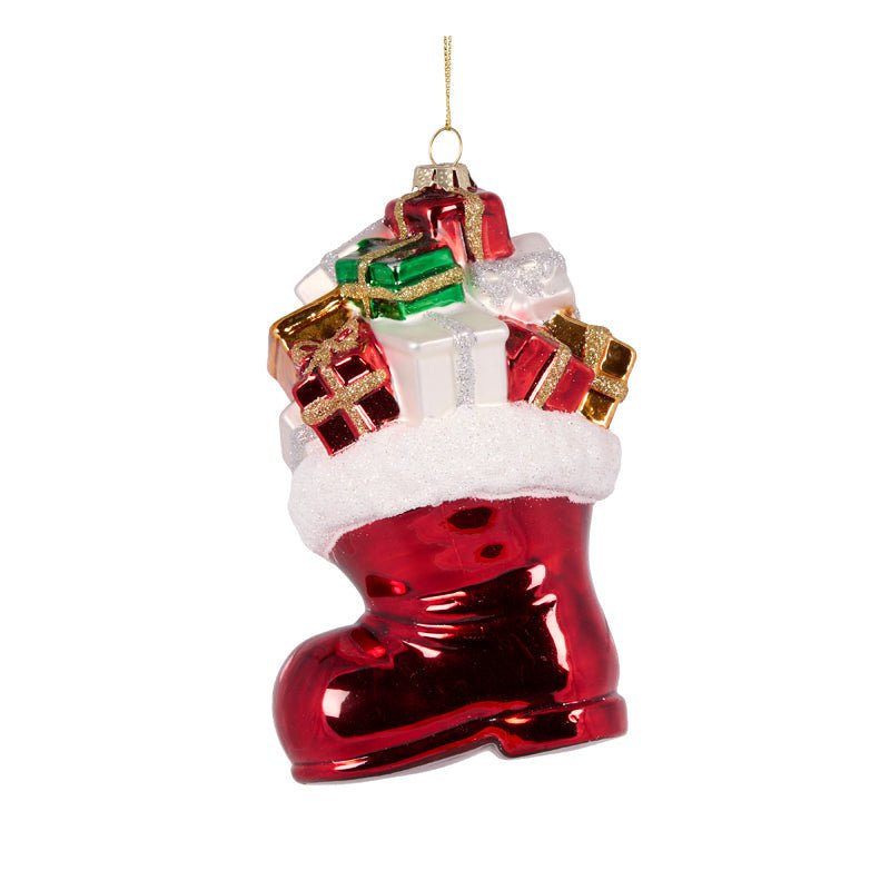 Santa Boots with Presents Ornament - My Christmas