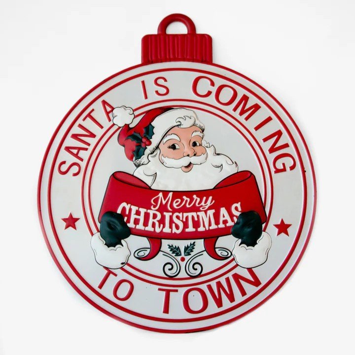 Santa is Coming to Town Sign - My Christmas