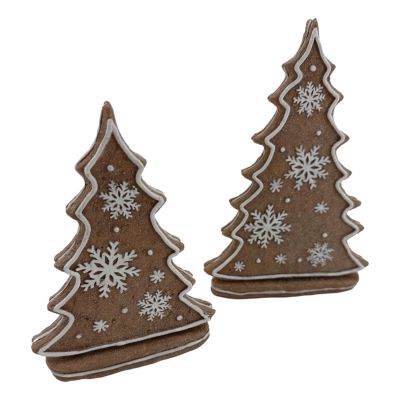 Set of 2 Gingerbread Snowflake Trees - My Christmas